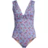 Women's Wide Strap Plunge Shirred One Piece, Front
