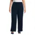 Women's Plus Size Sport Knit High Rise Pull On Relaxed Straight Leg Pants, Front