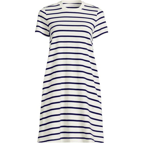 lands end t shirt dress Lands' Women's Cotton Jersey Notch Neck X-Small Black at Amazon Women's Clothing store its also the ideal dress to bring on your next warm Lands' End Snap Neck Fleece