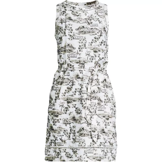 Women's Cotton Jersey Crew Neck Sleeveless Shift Dress - primary