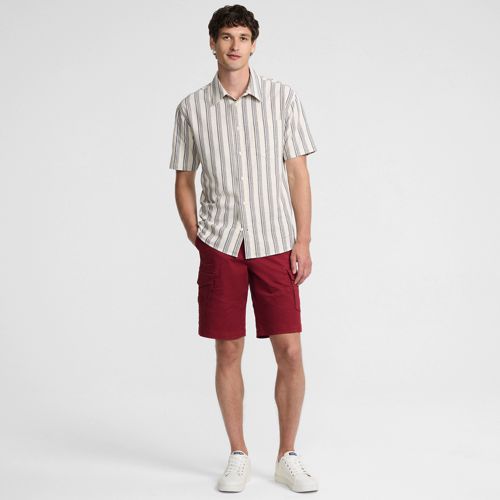 Belted Cargo Shorts, Men, size: 36, regular, Brown, by Lands' End