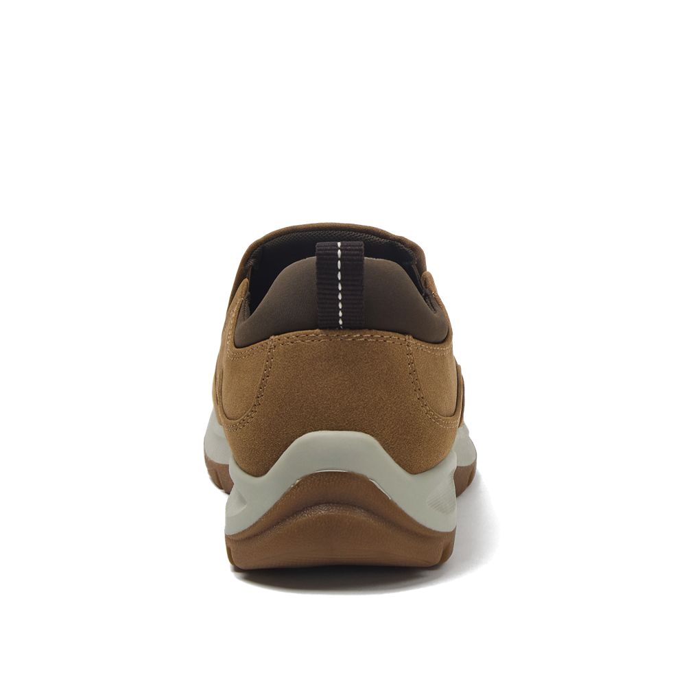 Lands\' End Men\'s Brown All-Weather Leather Slip-On Shoes Size 11D Lands End All Weather Suede Moc Slip On Shoes - Lt Brown  main image 2