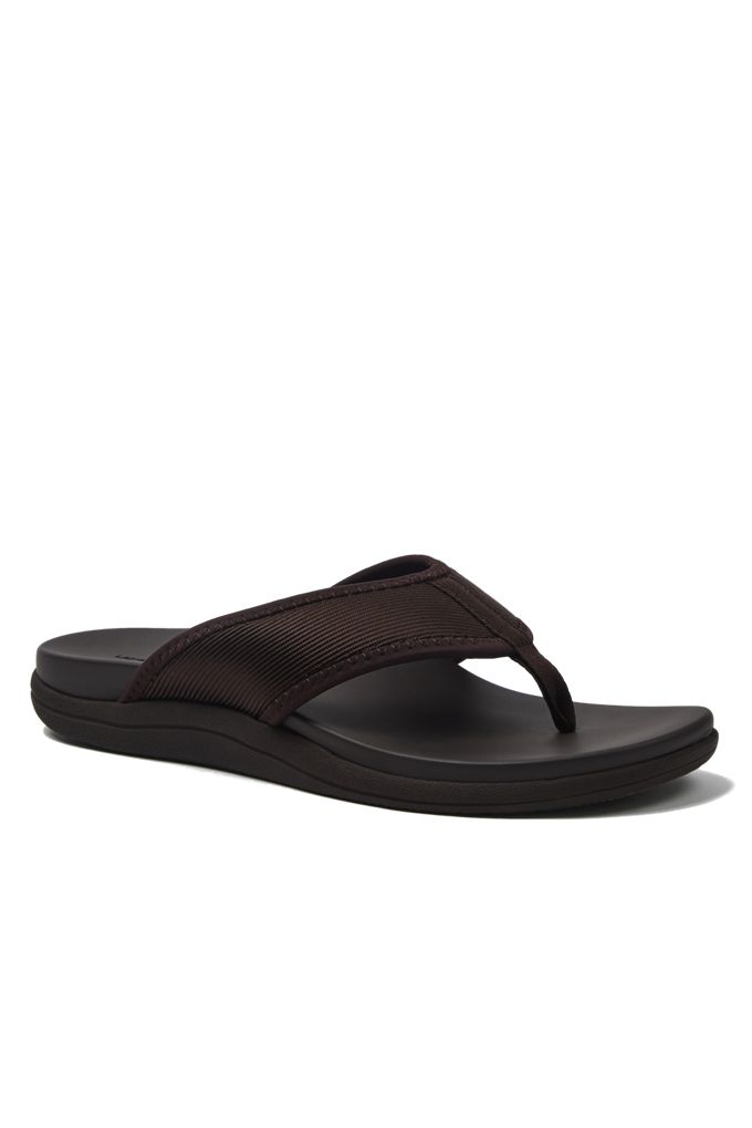 Men's All Day Comfort Flip Flops - Lands' End - Brown - 8