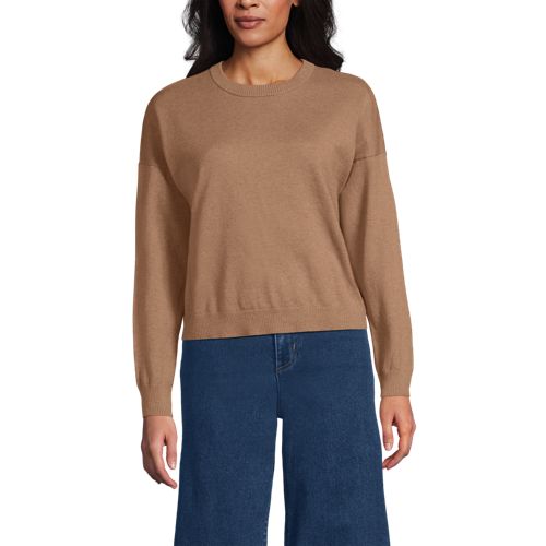 Women's Cotton Wedge Crew Neck Sweater - image 5