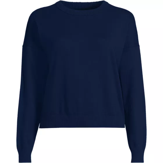 Women's Cotton Wedge Crew Neck Sweater - primary