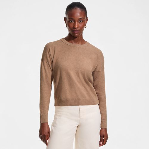 Women's Cotton Wedge Crew Neck Sweater - image 3