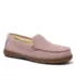 Women's Fuzzy Lined Suede Moccasin Slippers, alternative image