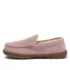 Kids Fuzzy Lined Suede Moccasin Slippers, alternative image