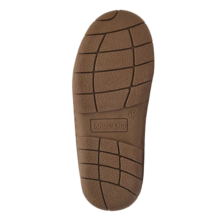 Kids' Fuzzy Lined Suede Moccasin Slippers view 5