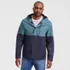Men's Waterproof Colorblock Raincoat, Front