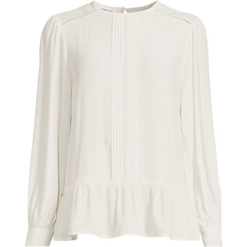 Women's Crepe Pintuck Peplum Top - image 4