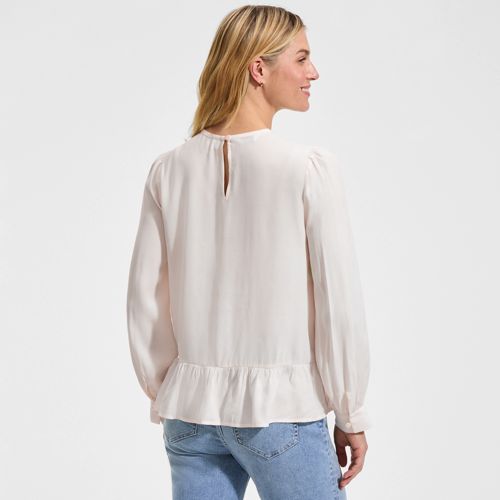 Women's Crepe Pintuck Peplum Top - image 2