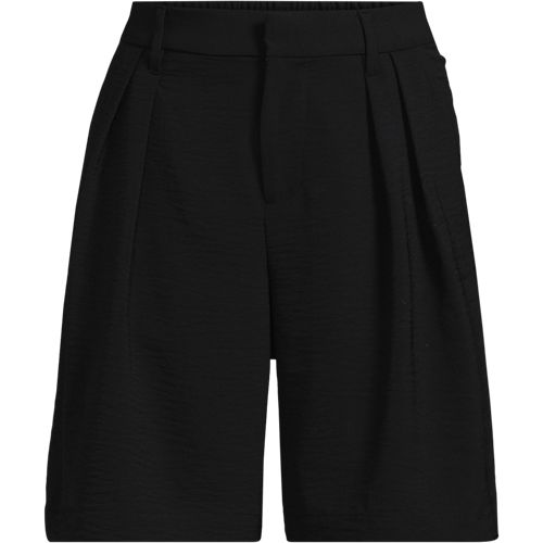 Creaseless Shorts 20 cm für Damen, Damen, size: regular, Schwarz, Polyester, by Lands' End