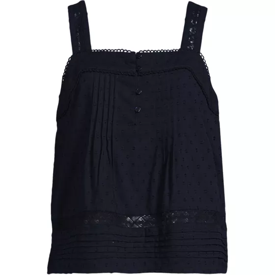 Women's Plus Size Sleeveless Clipdot Shell - primary