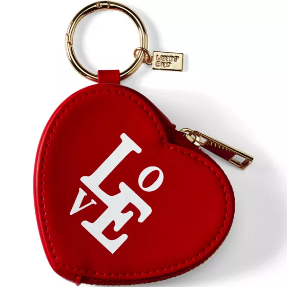Heart Zip Pouch Bag Charm - primary