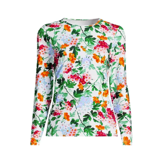 Women's SunShade UPF 50 Long Sleeve Rash Guard Swim Tee - primary