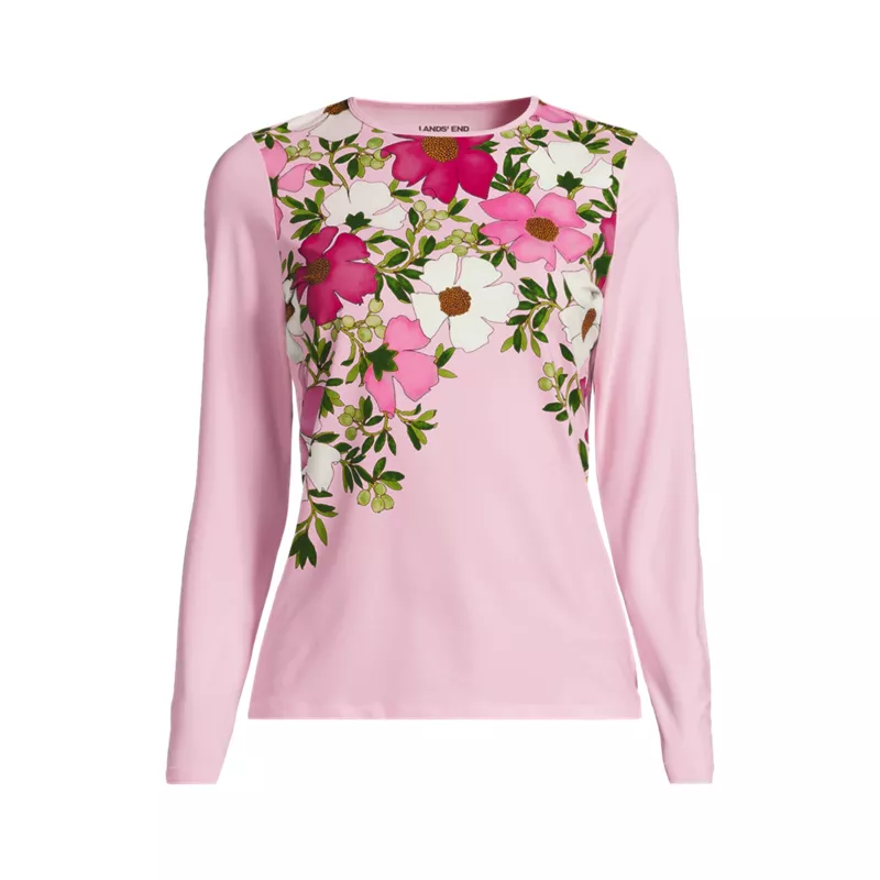 Women's SunShade UPF 50 Long Sleeve Rash Guard Swim Tee, Front