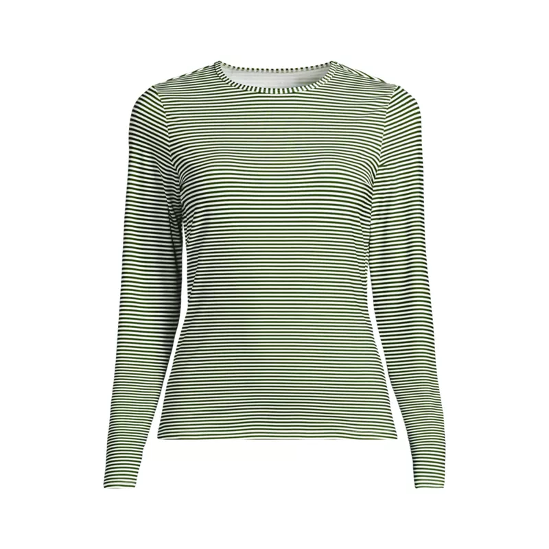 Women's SunShade UPF 50 Long Sleeve Rash Guard Swim Tee, Front