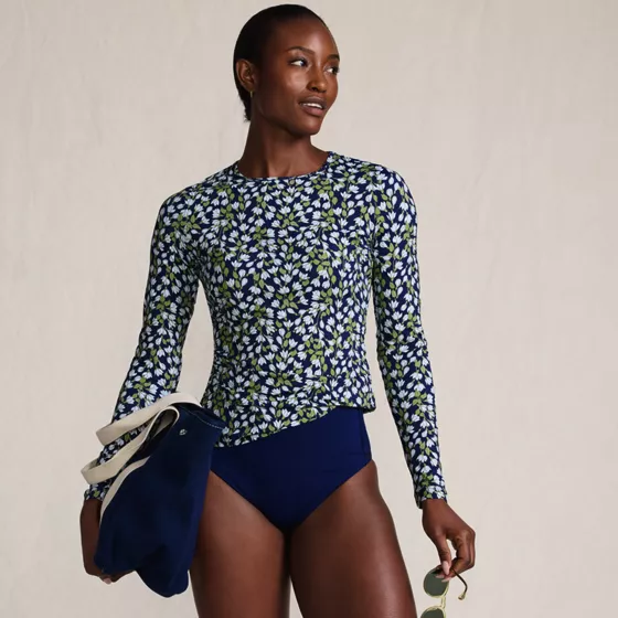Women's SunShade UPF 50 Long Sleeve Rash Guard Swim Tee - primary