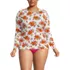 Women's Plus Size SunShade UPF 50 Long Sleeve Rash Guard Swim Tee, Front