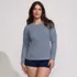 Women's Plus Size SunShade UPF 50 Long Sleeve Rash Guard Swim Tee, alternative image