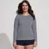 Women's Plus Size SunShade UPF 50 Long Sleeve Rash Guard Swim Tee, Front