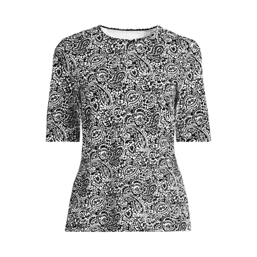 Women's SunShade UPF 50 Elbow Sleeve Rash Guard Swim Tee, Front