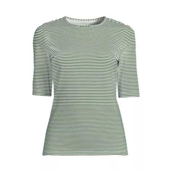 Women's SunShade UPF 50 Elbow Sleeve Rash Guard Swim Tee - primary