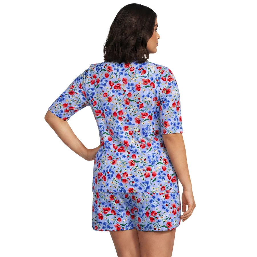 Women's Sunshade UPF 50 Elbow Sleeve Rash Guard Swim Tee view 4