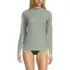 Women's SunShade UPF 50 Long Sleeve Mock Neck Rash Guard Swim Tee, Front