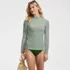 Women's SunShade UPF 50 Long Sleeve Mock Neck Rash Guard Swim Tee, alternative image