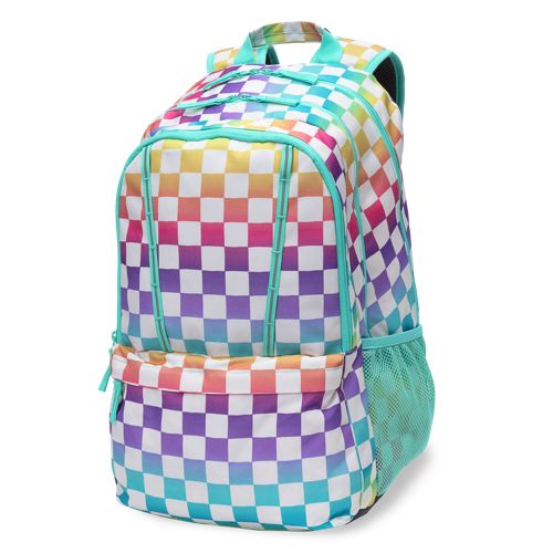 Rainbow/White Check