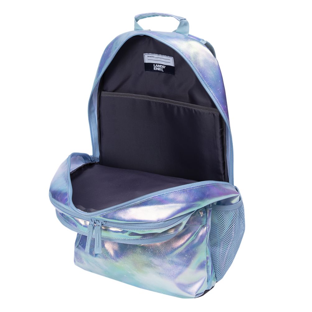 Lands\' End ClassMate School Backpack LARGE Light Blue Grey Kids ClassMate Extra Large Backpack | Lands main image 3
