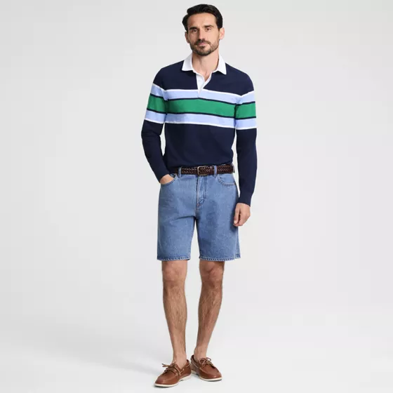 Men's Stretch 9" Comfort Waist Classic Fit Denim Short - primary