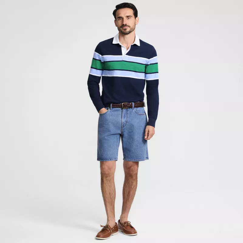 Men's Stretch 9" Comfort Waist Classic Fit Denim Short, alternative image