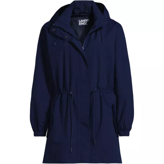 Women's Plus Size Packable Rain Parka - primary