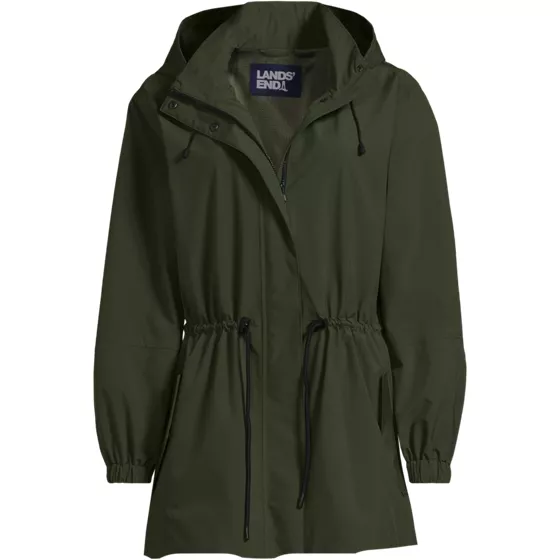 Women's Plus Size Packable Rain Parka - primary