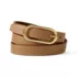 Women's Faux Leather Skinny Reversible Belt, Front