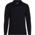 School Uniform Men's Essential Pique Long Sleeve Classic Fit Polo Shirt, Front