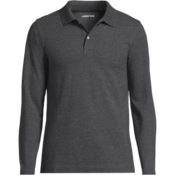 Men's Essential Pique Long Sleeve Classic Fit Polo Shirt - primary