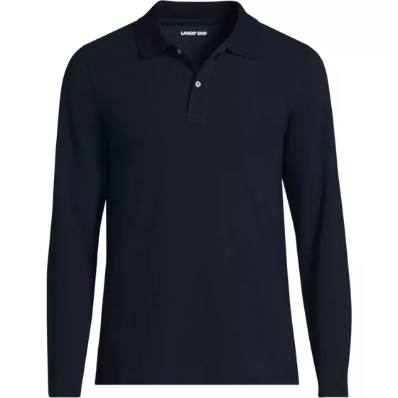 Men's Essential Pique Long Sleeve Classic Fit Polo Shirt - primary