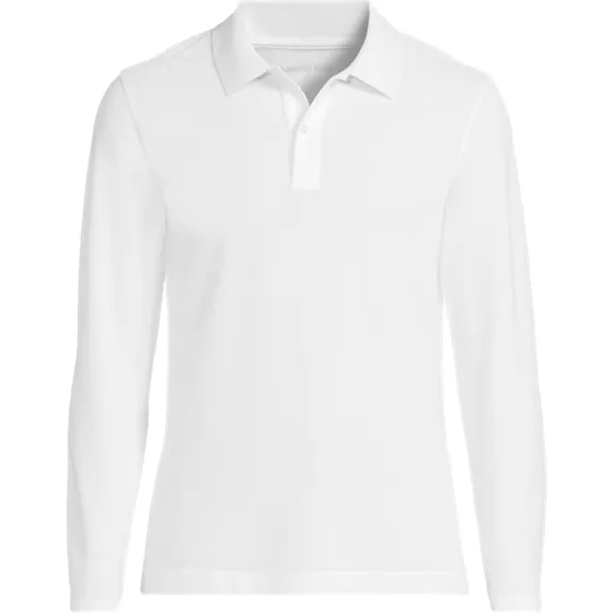 Men's Essential Pique Long Sleeve Classic Fit Polo Shirt - primary