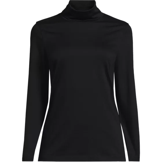 Women's Supima Jersey Long Sleeve Turtleneck Shirt - primary