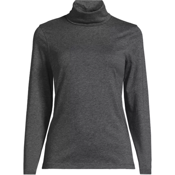 Women's Supima Jersey Long Sleeve Turtleneck Shirt - primary