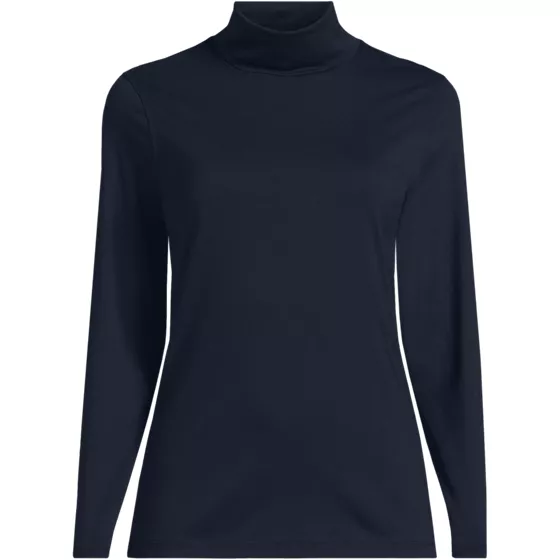 Women's Supima Jersey Long Sleeve Turtleneck Shirt - primary