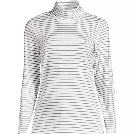 Women's Supima Jersey Long Sleeve Turtleneck Shirt - primary