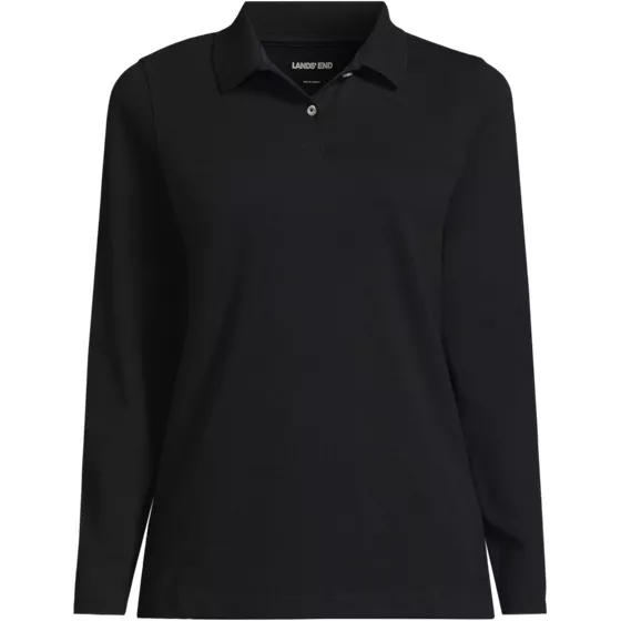 Women's Essential Pique Long Sleeve Polo Shirt - primary