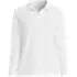 Women's Essential Pique Long Sleeve Polo Shirt, Front