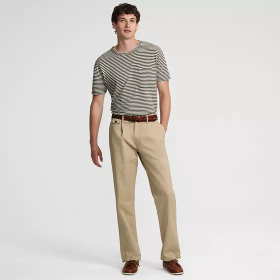 Men's Knockabout Comfort Waist Relaxed Fit Pleated Front Chino Pant - primary