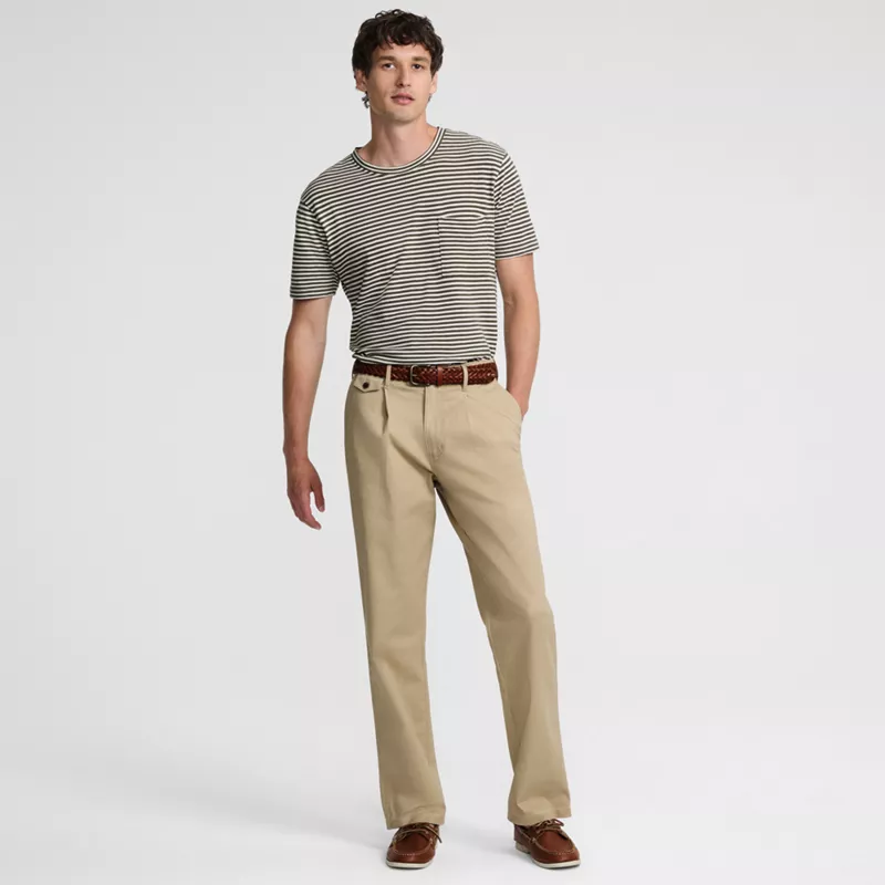 Men's Knockabout Comfort Waist Relaxed Fit Pleated Front Chino Pant, alternative image